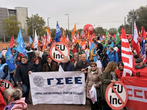 ΓΣΕΕ στο Στρασβούργο: Όχι στην υποβάθμιση της εργασίας στο βωμό της ανταγωνιστικότητας, διορθώστε ή αλλάξτε το 28ο εταιρικό καθεστώς